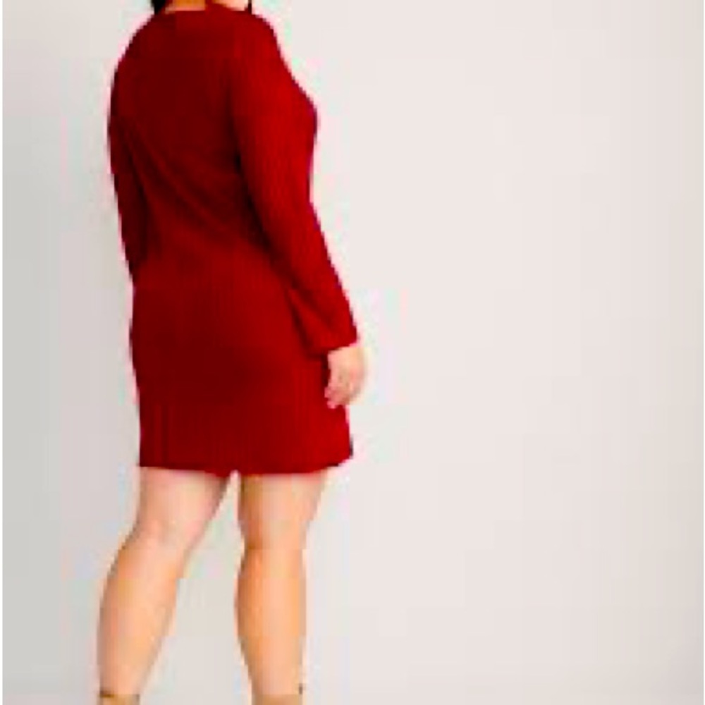 Old Navy Button Down Sweater Dress Red XL
